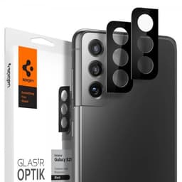 Spigen Samsung Galaxy S21 Kameralinsskydd Glas.tR Optik 2-pack Svart