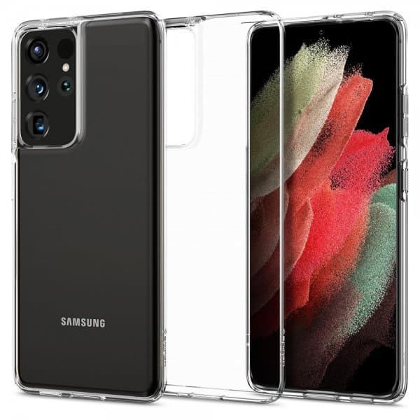 Spigen Samsung Galaxy S21 Ultra Suojakuori Liquid Crystal Crystal Clear