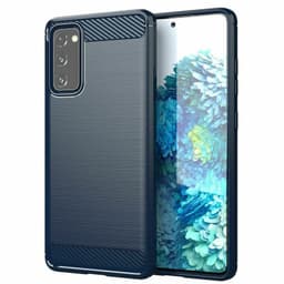SKALO Samsung S20 FE Armor Carbon Iskunkestävä TPU suojakuori - Sininen
