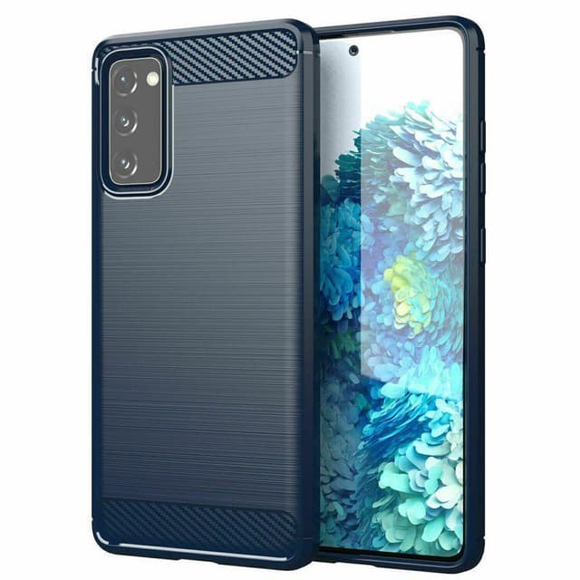 SKALO Samsung S20 FE Armor Carbon Stødsikker TPU-cover - Blå