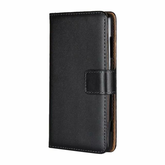 SKALO Xiaomi Mi 10T/10T Pro Plånboksfodral Äkta Skinn - Svart