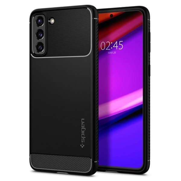Spigen Samsung Galaxy S21 Plus Suojakuori Rugged Armor Matte Black