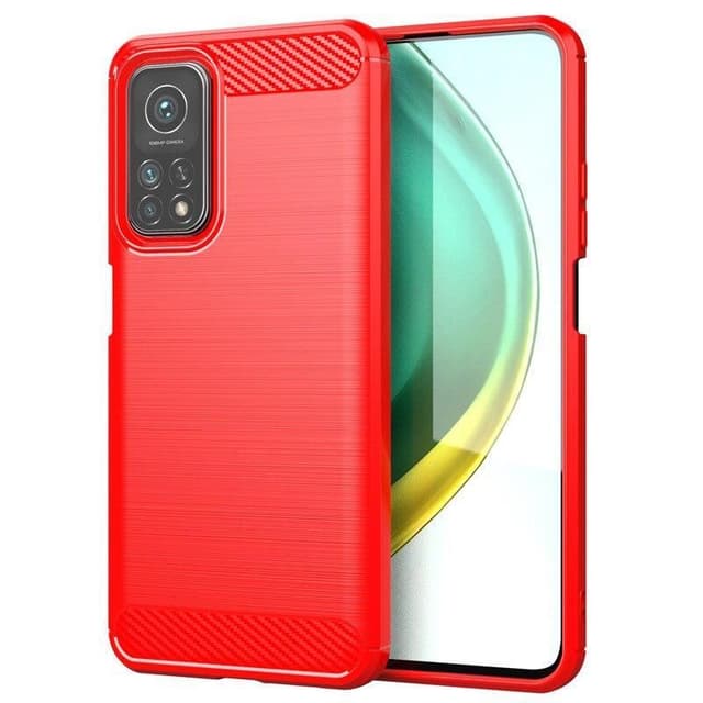 Stöttåligt Armor Carbon TPU-skal Xiaomi Mi 10T/10T Pro - Röd