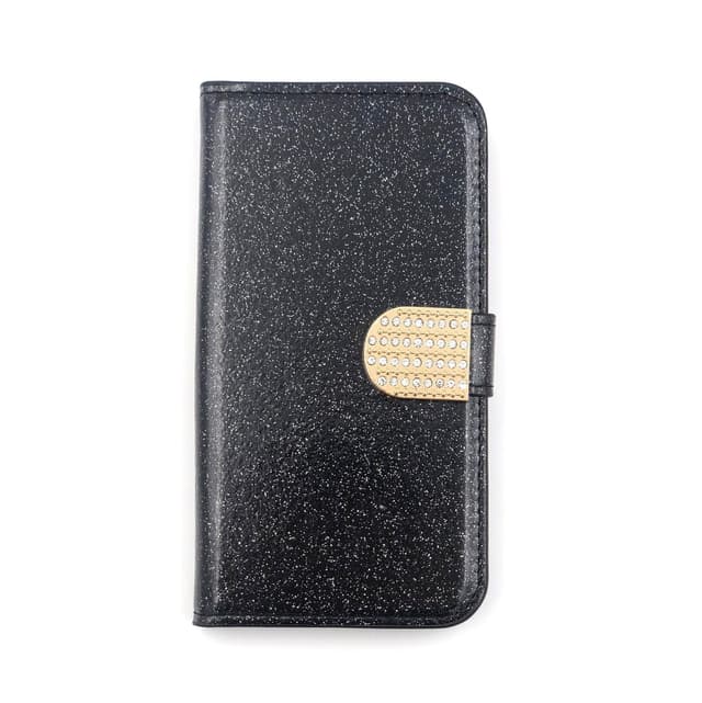 Glitter design Plånboksfodral till iPhone 12 Mini - Svart