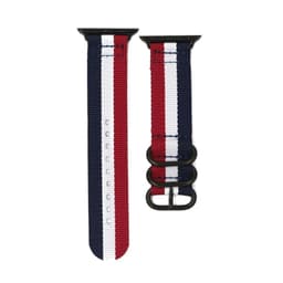 SKALO Nato-armband i nylon Apple Watch 42/44/45/49mm - Röd-Vit-Blå