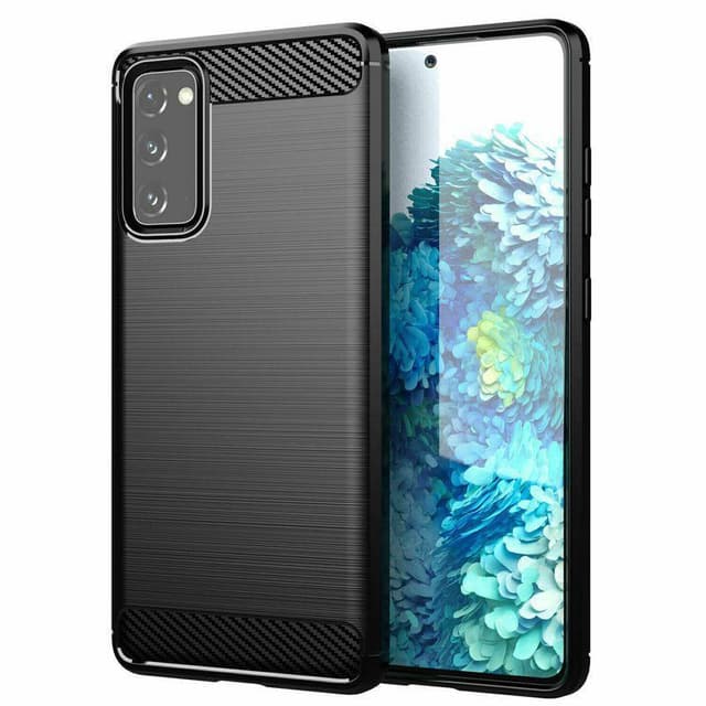 SKALO Samsung S20 FE Armor Carbon Iskunkestävä TPU suojakuori - Musta