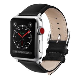 SKALO Nahkaranneke Apple Watch 38/40/41mm - Musta