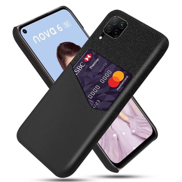 KSQ Huawei P40 lite Skal med kortplats - Svart