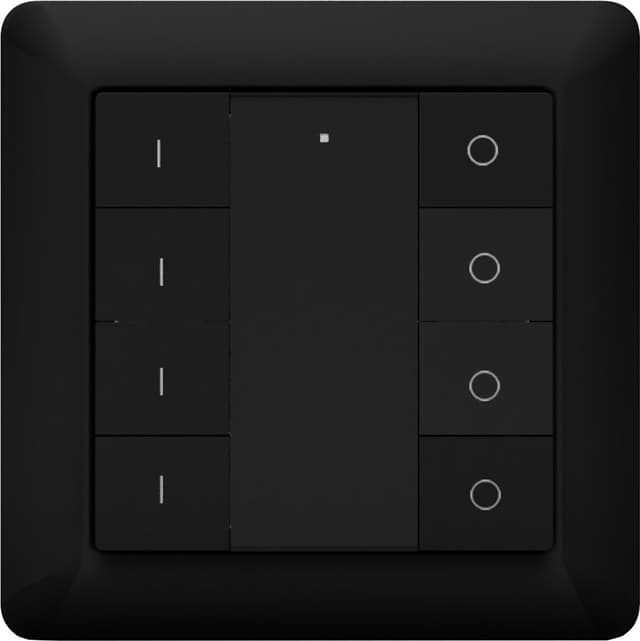 HeatIt Z-Push-bryter med 8 knapper (sort)