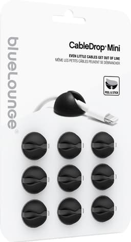 BlueLounge CableDrop Mini kabelhållare (svart)