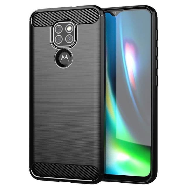 Stöttåligt Armor Carbon TPU-skal Moto E7 Plus - Svart