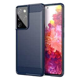 Stöttåligt Armor Carbon TPU-skal Samsung S21 Ultra - Blå