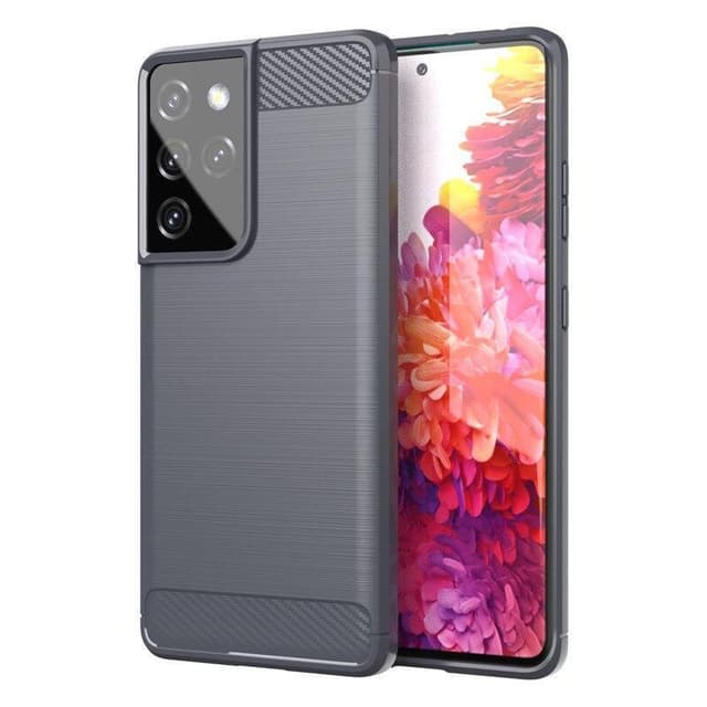 Stöttåligt Armor Carbon TPU-skal Samsung S21 Ultra - Grå