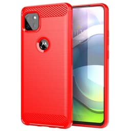 Stöttåligt Armor Carbon TPU-skal Moto G9 Power - Röd