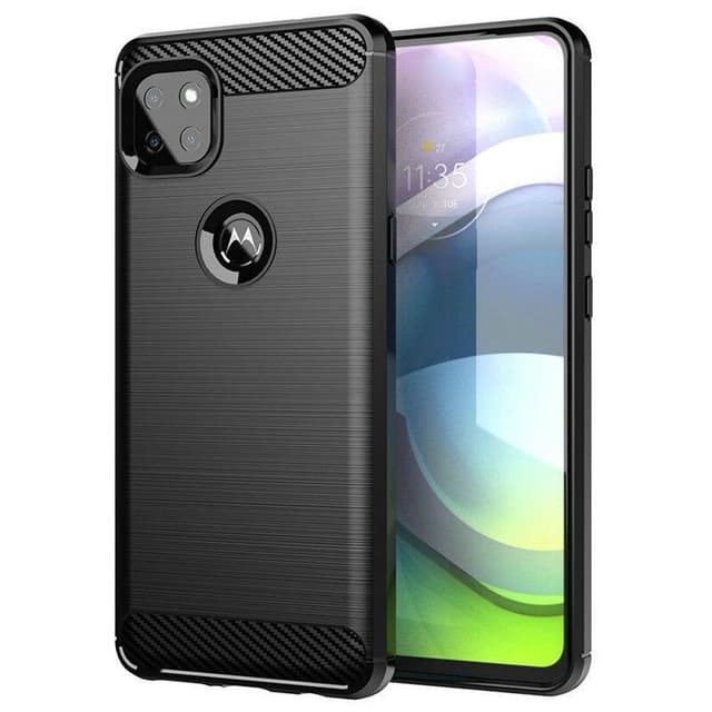 Stöttåligt Armor Carbon TPU-skal Moto G9 Power - Svart