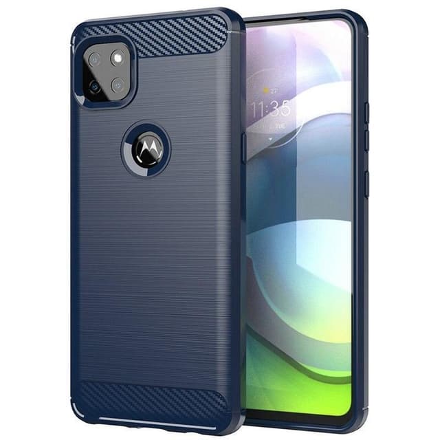 Stöttåligt Armor Carbon TPU-skal Moto G9 Power - Blå