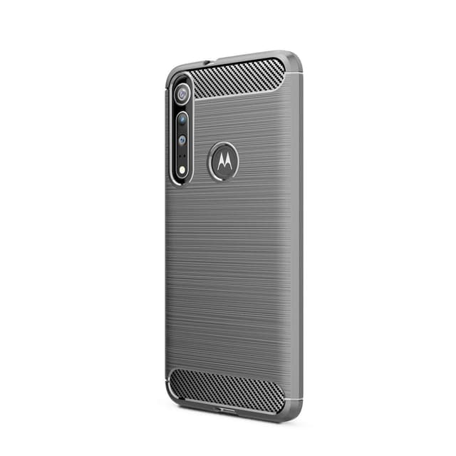 Stöttåligt Armor Carbon TPU-skal Moto G8 Plus - Grå