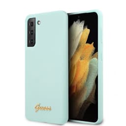 Guess Samsung Galaxy S21 Plus Cover Metal Logo Lyseblå