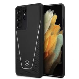 Mercedes Benz Samsung Galaxy S21 Ultra Kuori Logo Perforoitu Dynamic Musta