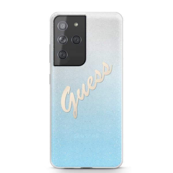 Guess Samsung Galaxy S21 Ultra Cover Vintage Blå