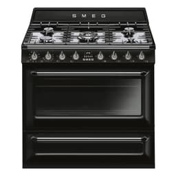 SMEG COOKER 90CM.GAS BLACK A