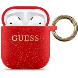 Guess AirPods (1/2) Deksel Glitter Rød