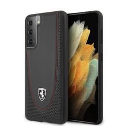 Ferrari Samsung Galaxy S21 Plus Kotelo Logo Perforoitu Musta