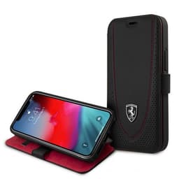 Ferrari iPhone 12 Mini Etui Logo Perforeret Sort