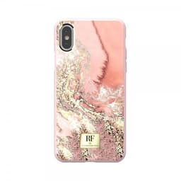 Richmond & Finch iPhone X/Xs Deksel Pink Marble Gold