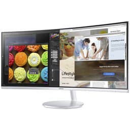 Samsung C34F791 buet 34" gaming PC-skærm - hvid/sølv
