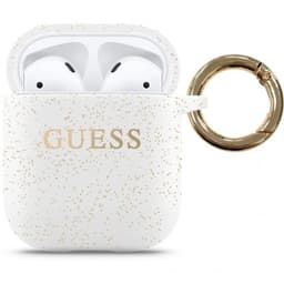 Guess AirPods (1/2) Deksel Glitter Hvit