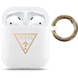 Guess AirPods (1/2) Deksel Gold Triangle Hvit