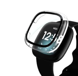 Fitbit Versa 3 Hærdet glas skærmbeskytter etui Clear