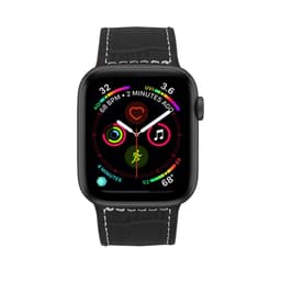 Äkta Läder Croc design Apple Watch armband 38/40 mm Black