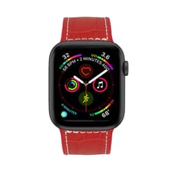Ekte lær Croc Design Apple klokkereim 42/44 mm Red