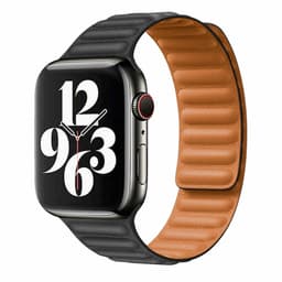 vegansk læder magnetisk Apple Watch Rem 38/40 mm Black