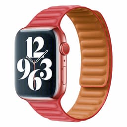 veganskt läder magnetisk Apple watch Band 42/44 mm Red