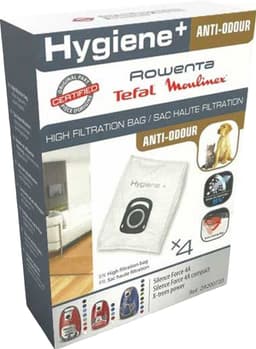 Hygiene+ lugthæmmende støvsugerposer til Rowenta, OBH Nordica ZR200720 (4-pak)