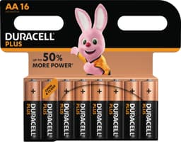 Duracell Plus Power AA alkaliska batterier 16-pack