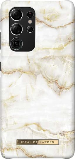 iDeal of Sweden Samsung Galaxy S21 Ultra suojakuori (Gold Pearl Marb.)