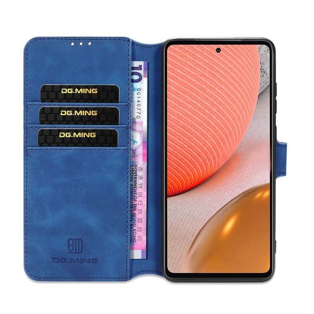 DG-Ming mobil lommebok 3-kort Samsung Galaxy A72 5G  - Blå