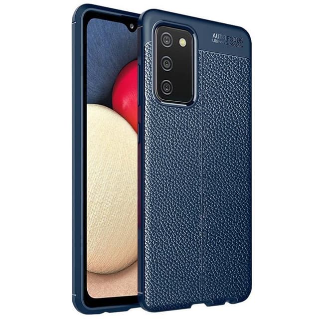 Nahkakuvioitu TPU kuori Samsung Galaxy A02s  - sininen