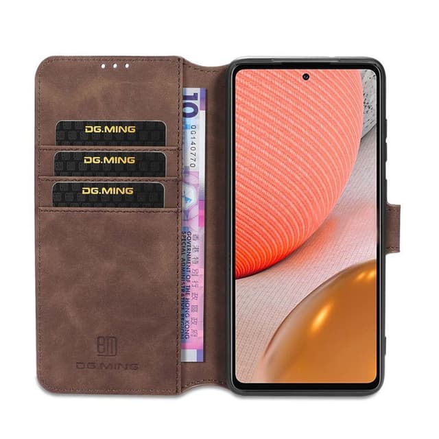 DG-Ming mobilplånbok 3-kort Samsung Galaxy A72 5G  - Coffee