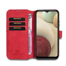 DG-Ming mobil lommebok 3-kort Samsung Galaxy A12  - RØD