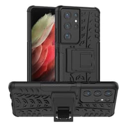 Stødbestandigt cover med stativ Samsung Galaxy S21 Ultra  - sort