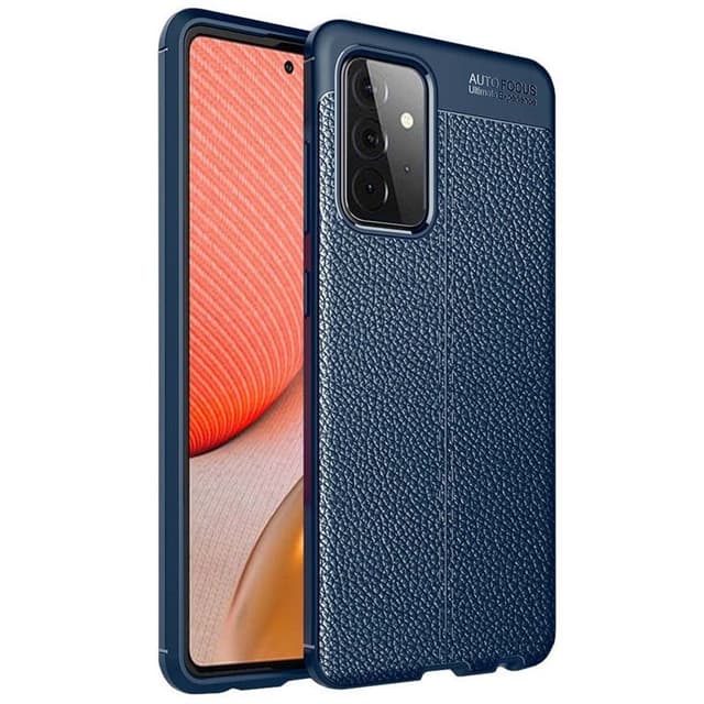 Nahkakuvioitu TPU kuori Samsung Galaxy A72 5G  - sininen