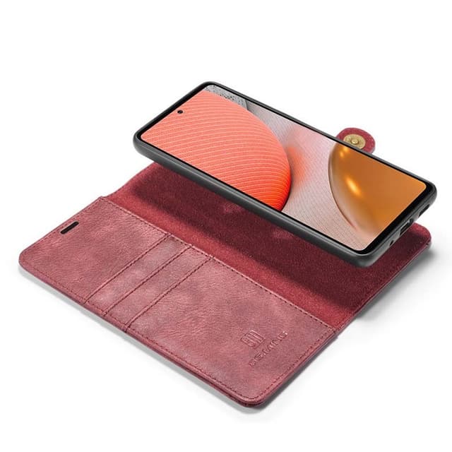 Mobilplånbok DG-Ming 2i1 Samsung Galaxy A72 5G  - Röd