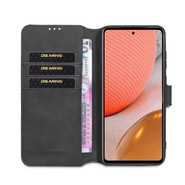 DG-Ming mobil lommebok 3-kort Samsung Galaxy A72 5G  - Svart