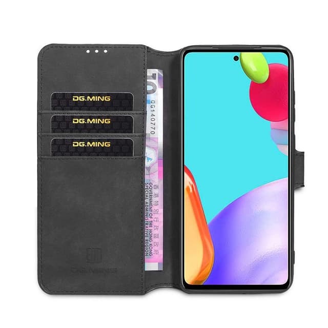 DG-Ming Lompakkokotelo 3-kortti Samsung Galaxy A52 5G  - musta