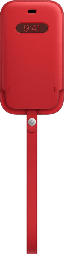 iPhone 12 Pro Max lädersleeve med MagSafe (rött)